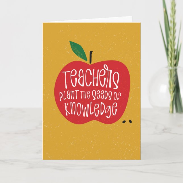 Seeds of Knowledge Teacher Appreciation Card (Front)