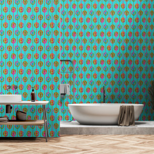Seedy Elegance in Turquoise Wallpaper