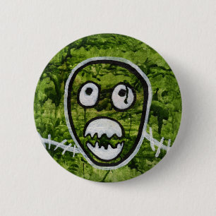 Seedy Pete Skull Odd Whimsical Monster Art Quirky 6 Cm Round Badge