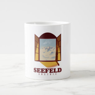 Seefeld Austria Ski poster Large Coffee Mug