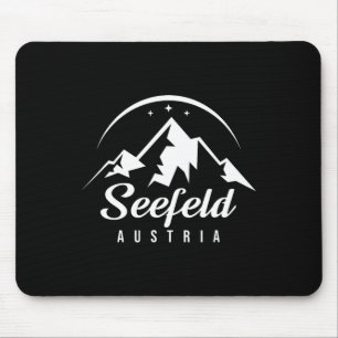 Seefeld Austria Ski Resort Skiing Snowboarding Sou Mouse Pad