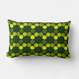 Seeing Dots Lemon Lime Lumbar Pillow