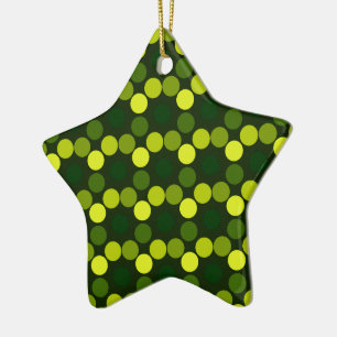 Seeing Dots Lemon Lime STAR ORNAMENT