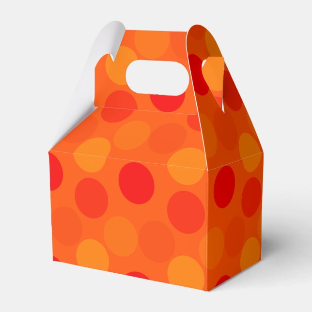 Seeing Dots Orange-Gable Favour Box (Front Side)