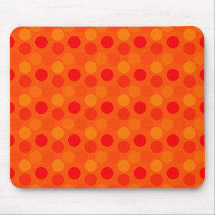 Seeing Dots Orange Mouse Pad
