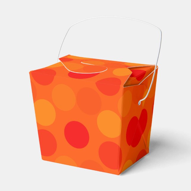 Seeing Dots Orange-Take Out Favour Box (Front Side)