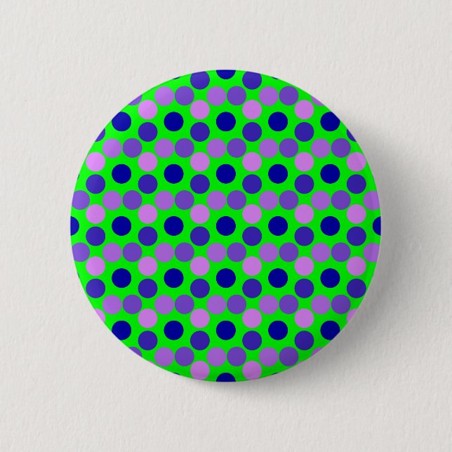 Seeing Dots Purple Green BUTTON (Front)