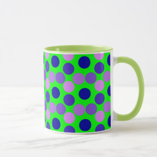 Seeing Dots Purple-Green Ringer Mug