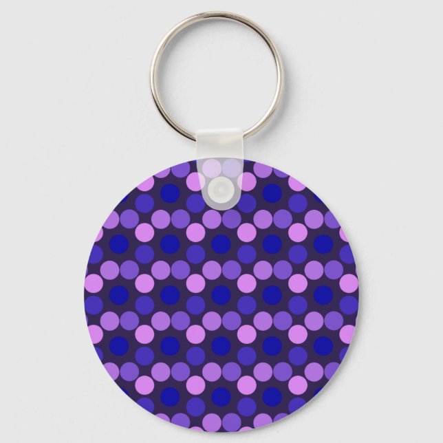 Seeing Dots Purple Pink KEYCHAING Key Ring (Front)