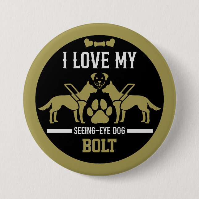 Seeing Eye Dog Gift 7.5 Cm Round Badge (Front)
