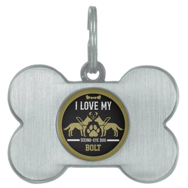 Seeing Eye Dog Gift Pet ID Tag (Front)