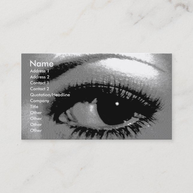 Seeing is Believing/Beautiful Eye Business Card (Front)