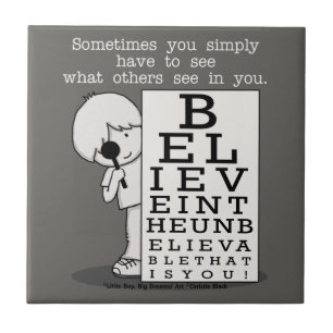 Seeing is Believing-Eye Chart Ceramic Tile
