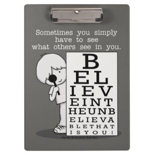 Seeing is Believing-Eye Chart Clipboard