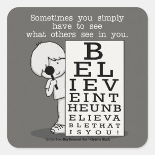 Seeing is Believing-Eye Chart Square Sticker