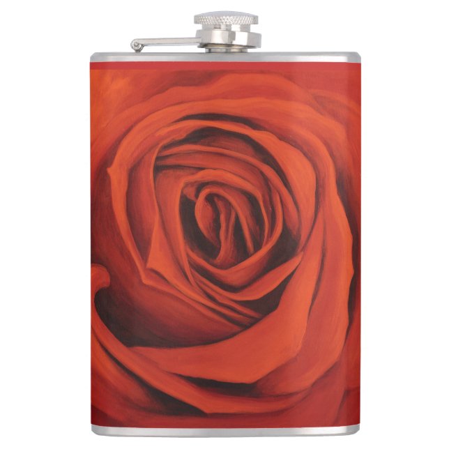 "Seeing Red" Vinyl Wrapped Flask (Front)