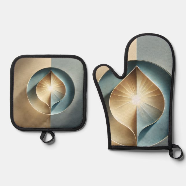 Seeing The Way Oven Mitt & Pot Holder Set (Front)