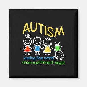Seeing The World At A Different Angle Autism Magnet
