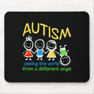 Seeing The World At A Different Angle Autism Mouse Pad