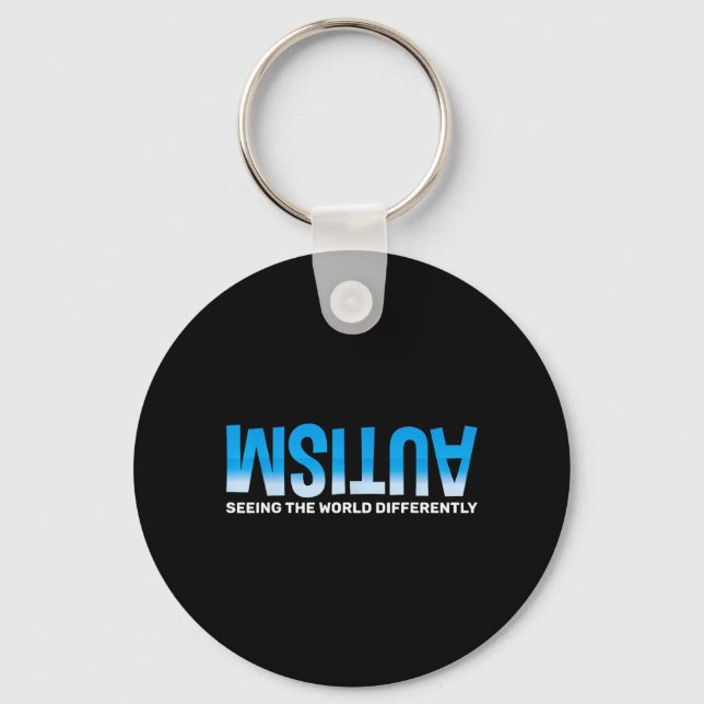 Seeing The World Differently Au Awareness Key Ring (Front)
