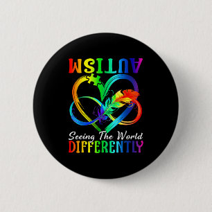 Seeing The World Differently Autism Awareness Infi 6 Cm Round Badge