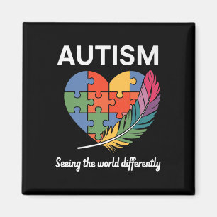 Seeing The World Differently Autism Awareness Infi Magnet