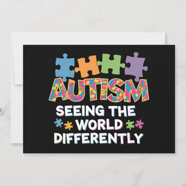 Seeing the World Differently Autism Awareness Invitation (Front)
