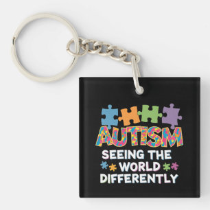 Seeing the World Differently Autism Awareness Key Ring