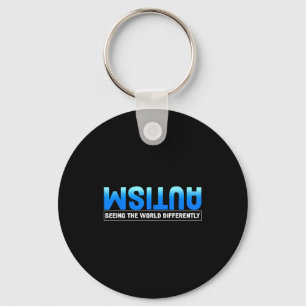 Seeing the world differently autism awareness kids key ring