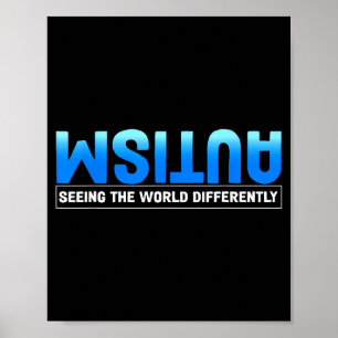 Seeing the world differently autism awareness kids poster