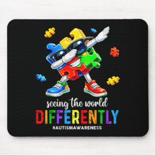 Seeing The World Differently Autism Awareness Mouse Pad