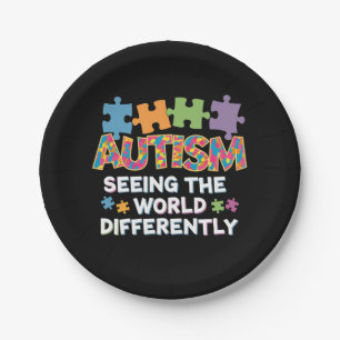 Seeing the World Differently Autism Awareness Paper Plate