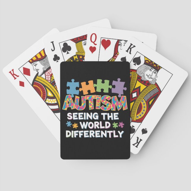Seeing the World Differently Autism Awareness Playing Cards (Back)