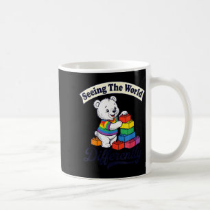 Seeing the world differently bear autism awareness coffee mug