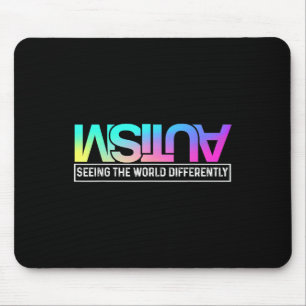 Seeing The World Differently Cute World Autism Awa Mouse Pad