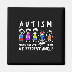 Seeing The World From A Different Angle Autism Awa Magnet