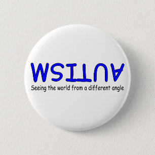 Seeing The World From A Different Angle (Blue 2) 6 Cm Round Badge