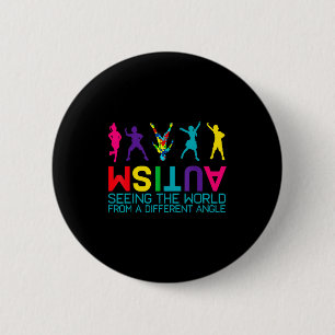 Seeing The World From Different Angle Autism Aware 6 Cm Round Badge