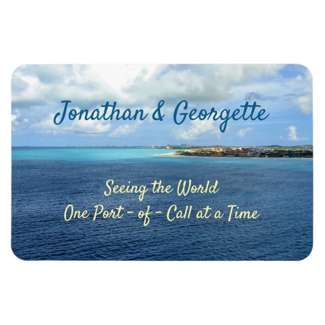 Seeing the World Stateroom Door Marker Magnet (Horizontal)