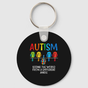 Seeing World From Different Angle Autism Awareness Key Ring