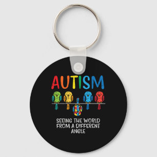Seeing World From Different Angle Autism Awareness Key Ring