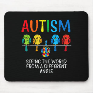 Seeing World From Different Angle Autism Awareness Mouse Pad