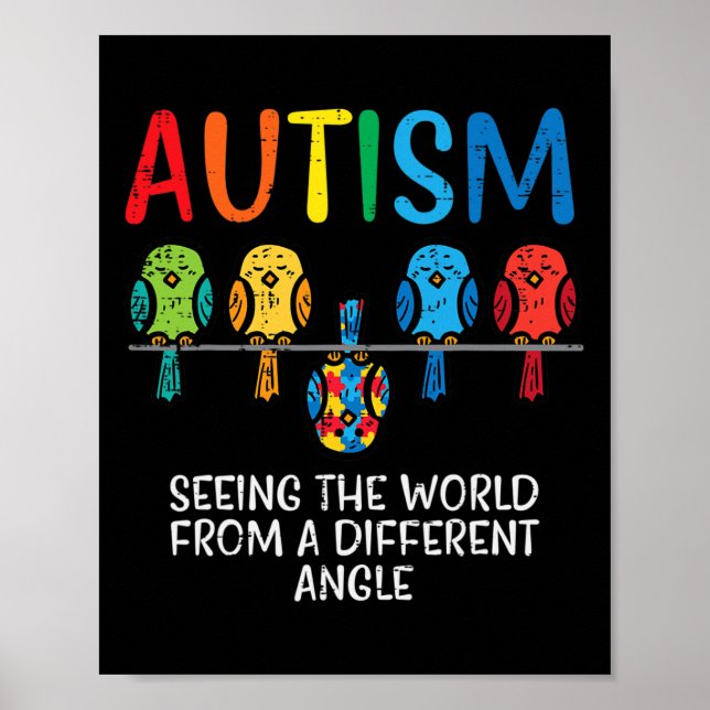Seeing World From Different Angle Autism Awareness Poster (Front)