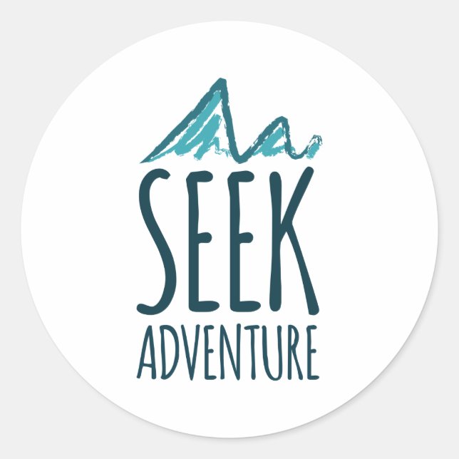 Seek Adventure Classic Round Sticker (Front)