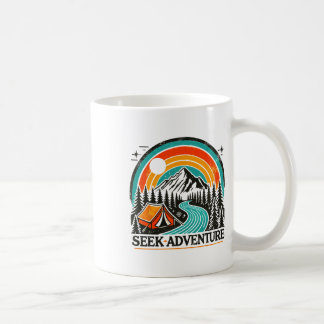 Seek Adventure Graphic Explore The Outdoors And Ca Coffee Mug