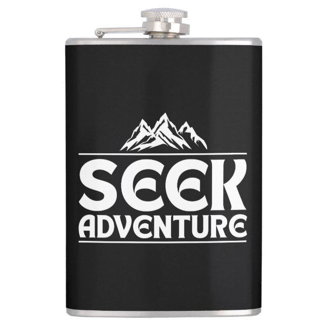SEEK ADVENTURE HIP FLASK (Front)