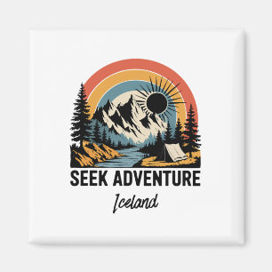 Seek Adventure Outdoor Iceland Vacation  Magnet