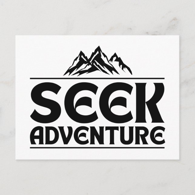 SEEK ADVENTURE POSTCARD (Front)