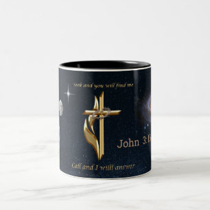 Seek and you will find me Two-Tone coffee mug
