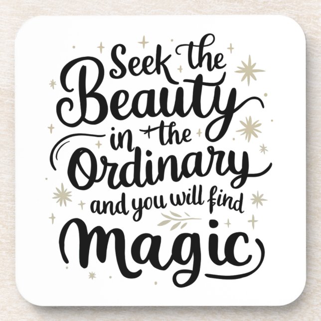 Seek Beauty Coaster (Front)